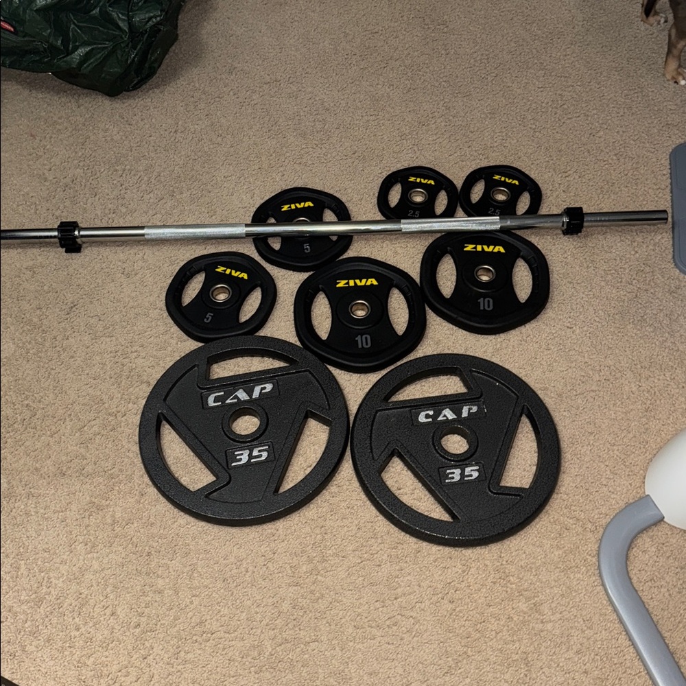 Black Weight Plates Set